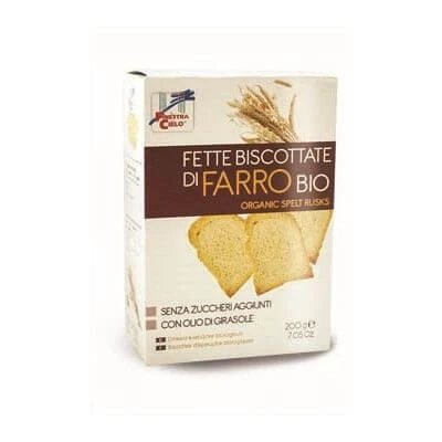 Fsc organic spelt rusks fără zahăr adăugat cu ulei de floarea soarelui fără ulei de palmier 200 g
