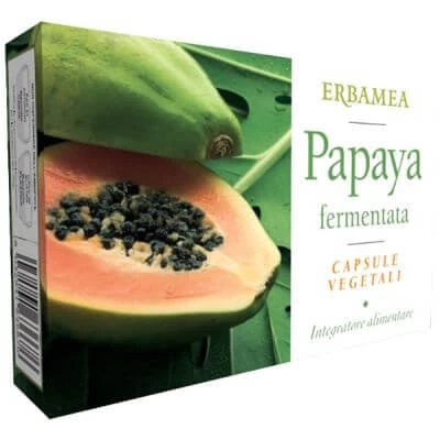Papaya fermentată 24 capsule vegetariene 493 mg
