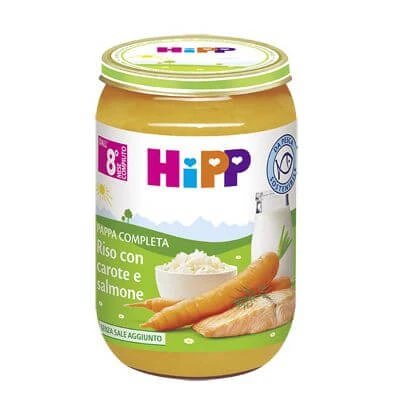 Hipp alimente pentru copii gata de consum orez morcovi somon 220 g