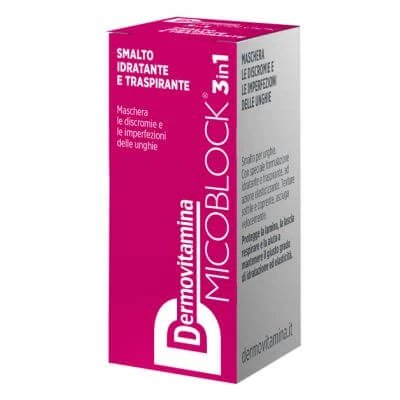 Dermovitamina micoblock 3 în 1 lac de unghii hidratant și respirabil fuchsia 5 ml