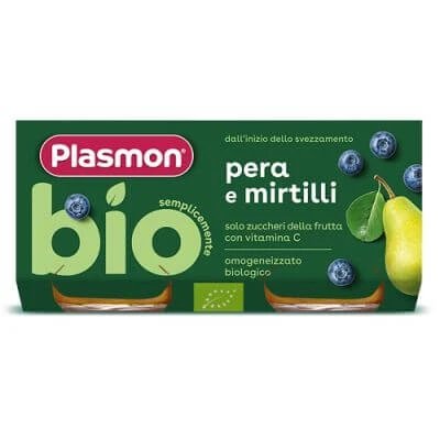 Plasmon pară organică omogenizată cu afine 2 borcane x 80 g