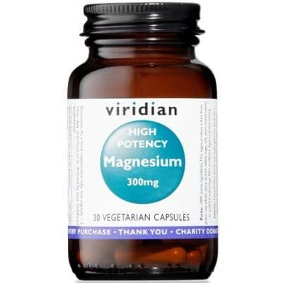 Viridian magneziu 300mg de înaltă potență 30 capsule viridian magneziu superior de înaltă concentrație