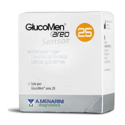 Benzi de măsurare a glicemiei glucomen areo sensor 25 bucăți
