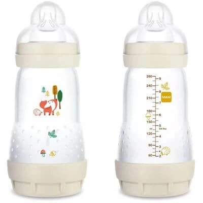 Mam biberon easy start 260 ml 2+ tetină 2 neutră 2 bucăți