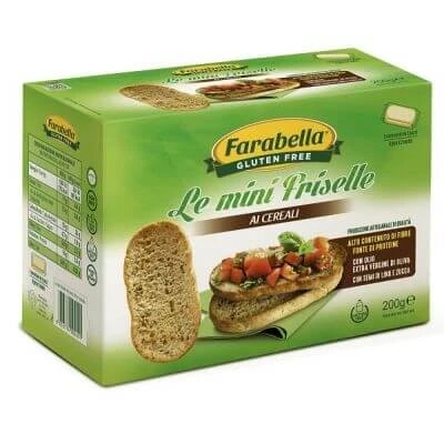 Farabella fără gluten mini cereale friselle cu ulei de măsline extravirgin cu semințe de in și dovleac fără lactoză 5 pachete x 40 g