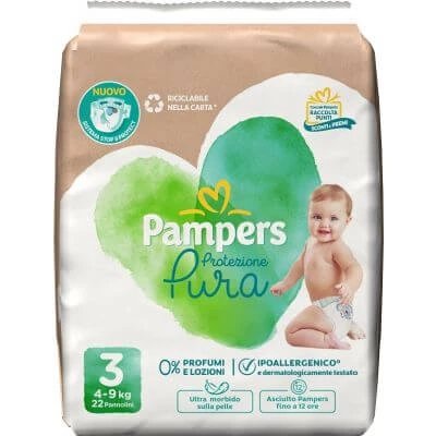 Pampers protecție pura midi nappies 22 bucăți