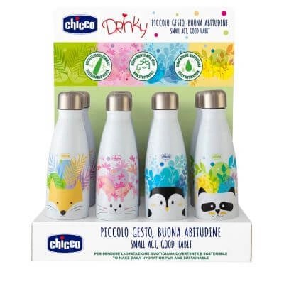 Sticlă de apă Chicco din oțel inoxidabil 350 ml