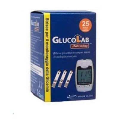 Glucolab auto-codificare electrod de măsurare a glicemiei benzi 25 buc