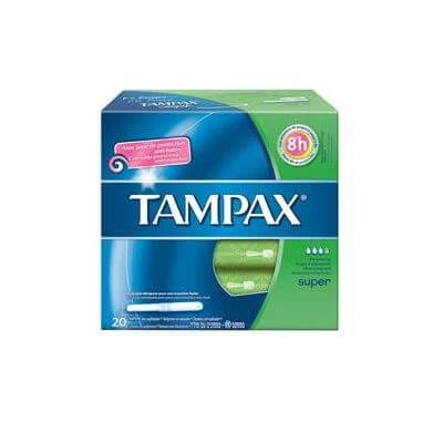 Tampax cutie albastră super 20 bucăți