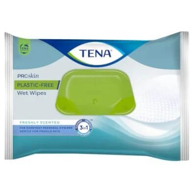 Șervețele umede Tena fără plastic 48 bucăți