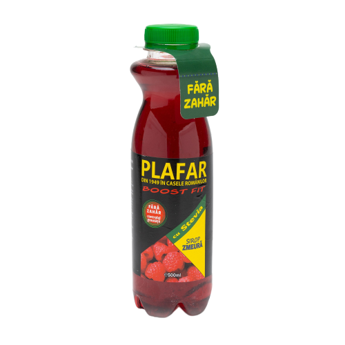 Sirop de zmeura Boost Fit cu stevie, 500ml, Plafar