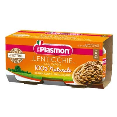 Linte omogenizată Plasmon 2 x 80 g