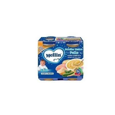 Mellin baby cină completă pui legume 2 bucăți 200 g