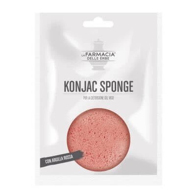 Fde konjac burete argilă roșie 1 bucată