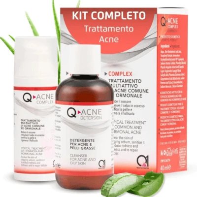 Kit Q-acne 1 emulsie 40 ml + 1 detergent 200 ml