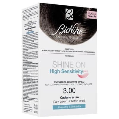 Shine on high sensitivity plus dark brown 3.00 cremă detector 75 ml + cremă colorantă 50 ml