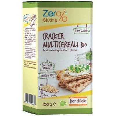 Zer%gluten multicereal crackers 160 g
