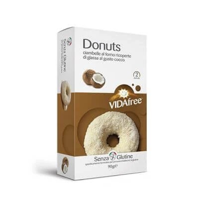 Gogoși aromă de nucă de cocos cu glazură de ciocolată albă 90 g
