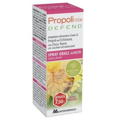 Propolis mix defend junior spray oral non-alcoolic 30 ml aromă de căpșuni