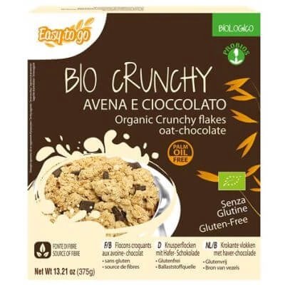 Fulgi de ovăz crocanți și ciocolată ecologică Easy to go 375 g