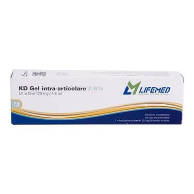 Seringă intraarticulară kd acid hialuronic gel 2,5% ultra one 120 mg/4,8 ml