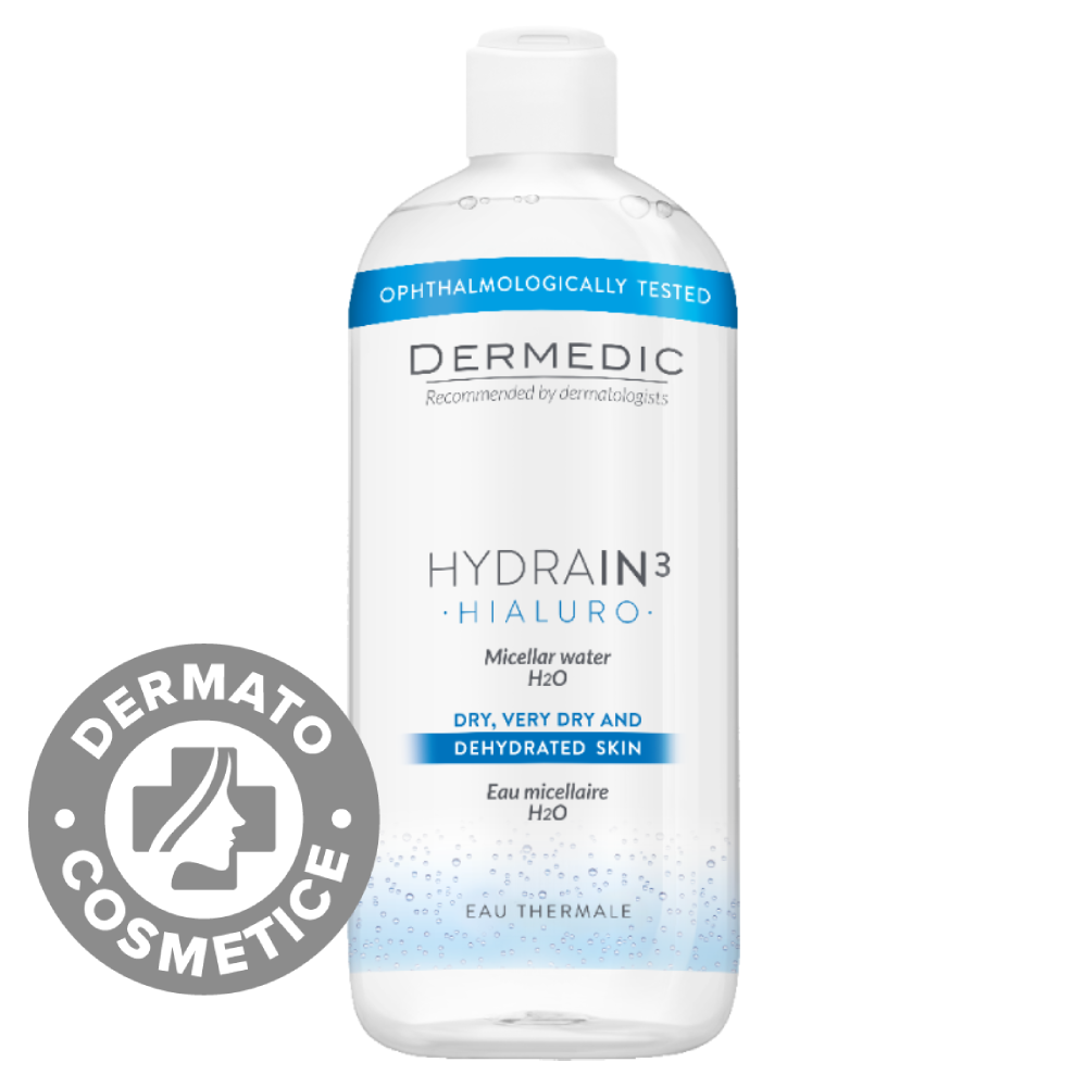 Apa micelara H2O Hydrain 3 Hialuro, 500ml, Dermedic