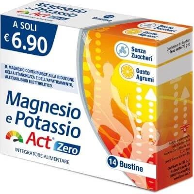 Magneziu și potasiu Act Zero 14 pliculețe