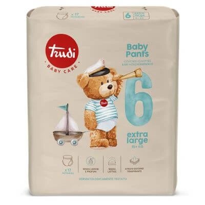 Trudi pantaloni de îngrijire pentru copii extra mari 15+ kg 17 bucăți