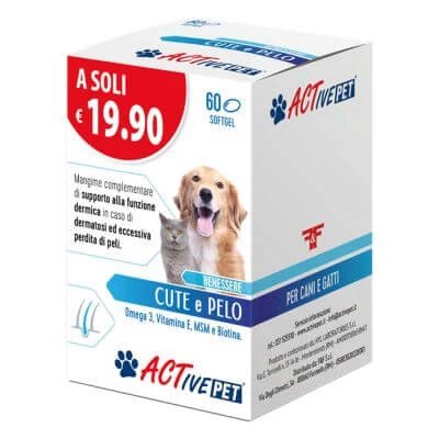 Active pet wellness piele și păr 60 capsule moi