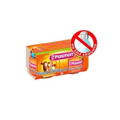 Pui de vițel omogenizat Plasmon 80 g x 2 bucăți
