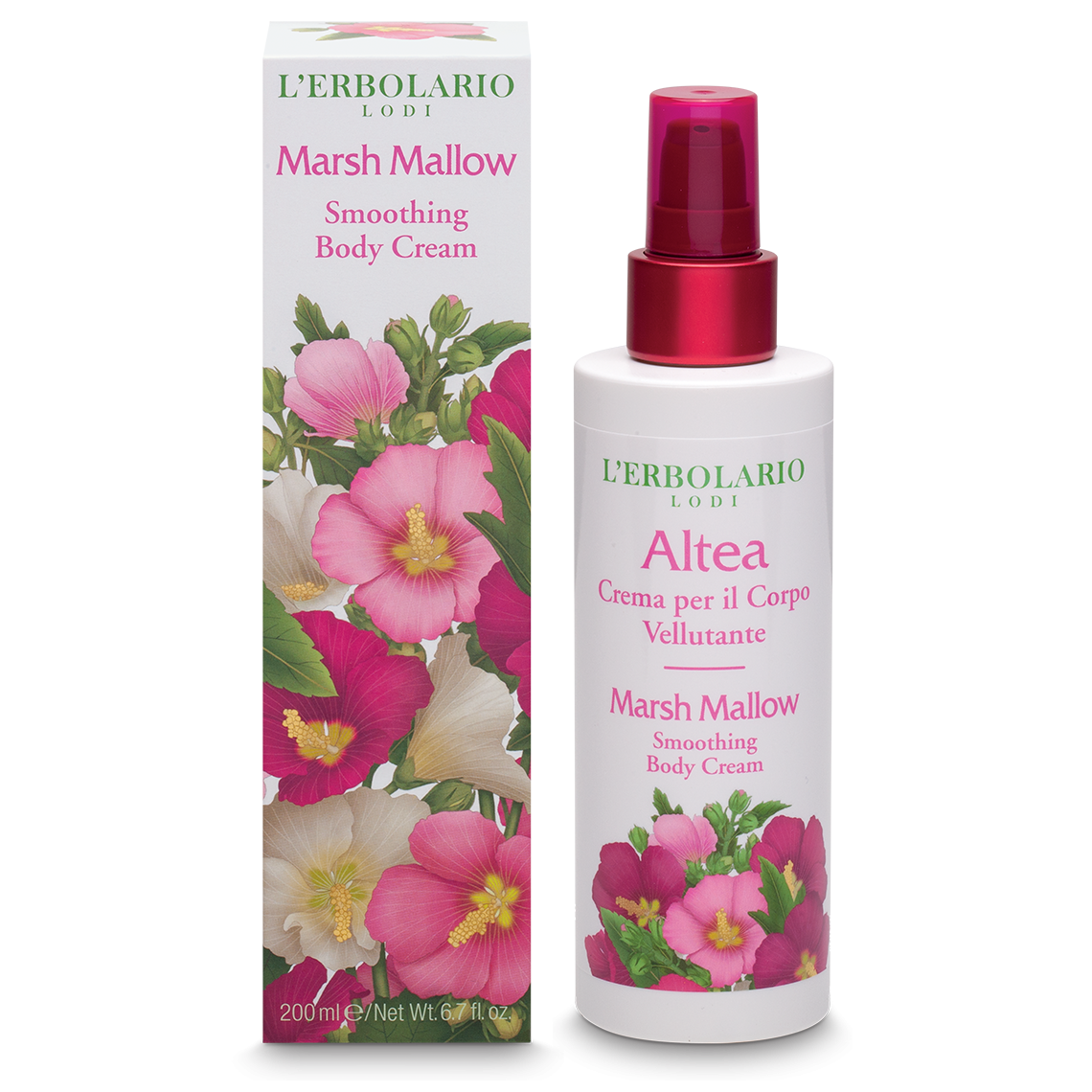 L’Erbolario Crema de corp Marsh Mallow, 200ml
