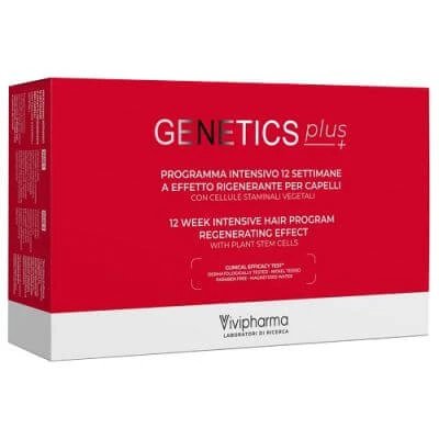 Genetică plus program intensiv de regenerare a părului de 12 săptămâni cu celule stem vegetale 14 fiole 5 ml + 1 spray 100 ml