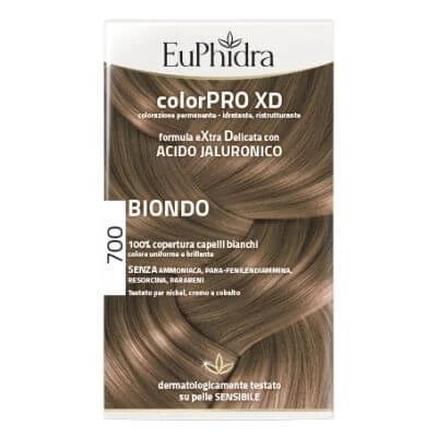 Euphidra colourpro xd 700 gel de colorare a părului blond în sticlă + activator + balsam + mănuși