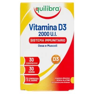 Vitamina d3 2000ui sistem imunitar oase și mușchi 30 comprimate