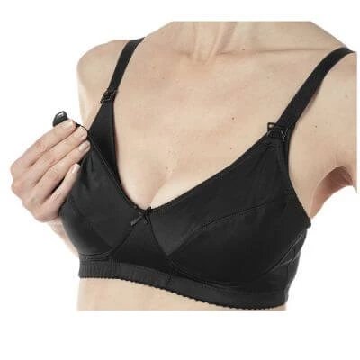 Sutien de alăptare Mammy din microfibră negru 3d
