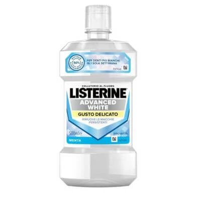 Listerine advanced white aromă ușoară 500 ml