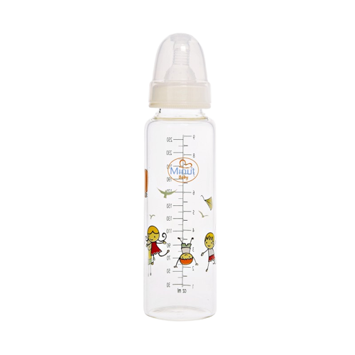 Biberon sticla Borosilicat 3M+ Baby, 250ml, Minut