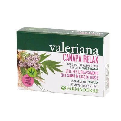 Valeriana cânepă relaxare 30 comprimate divizibile