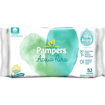 Șervețele pampers protecție pura naturello 52 șervețele