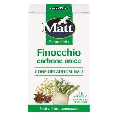 Matt herbalist's shop fenicul cărbune anason 40 comprimate
