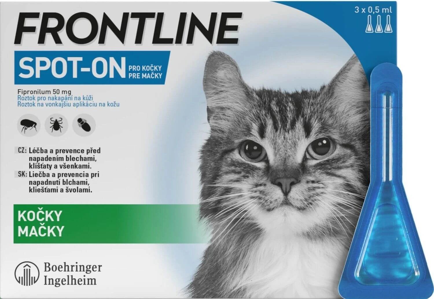 Frontline Spot-on pentru pisici 3 x 0,5 ml