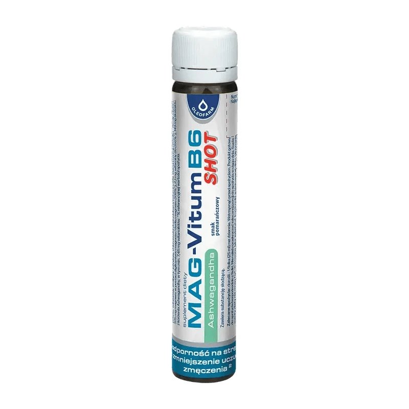 Mag-Vitum B6 Ashwagandha, shot, aromă de portocale, 25 ml