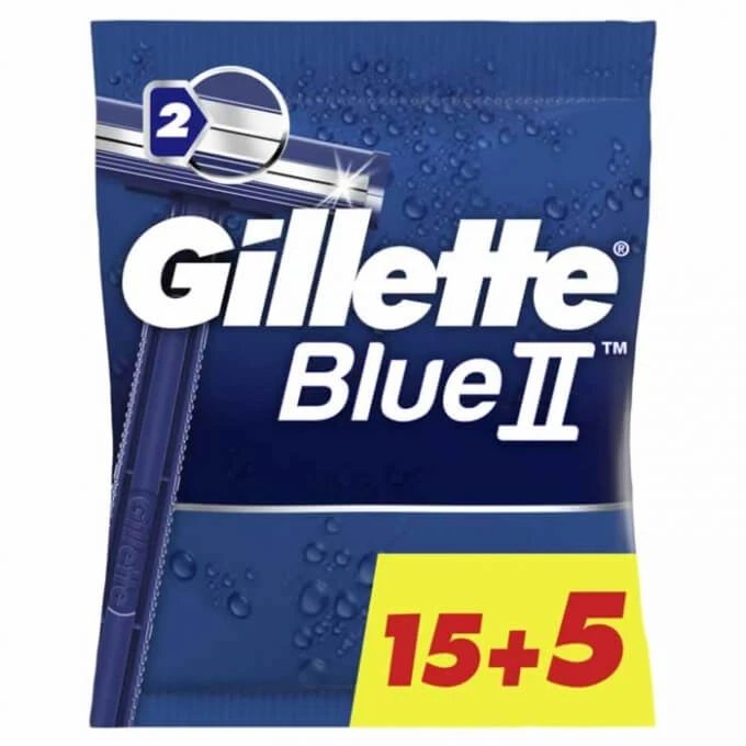 Gillette Blue II Aparate de ras de unică folosință, 20 bucăți