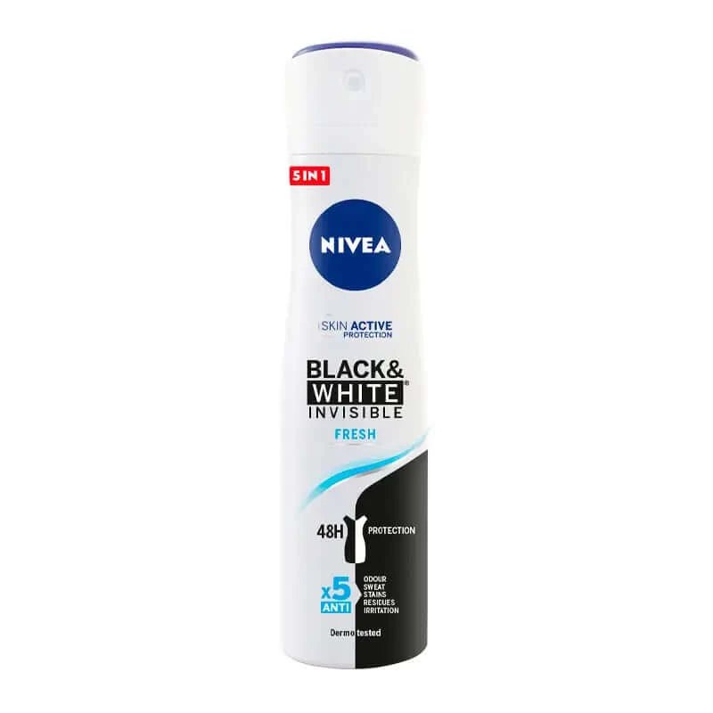 NIVEA Black & White Invisible Fresh Deodorant Spray, 200ml