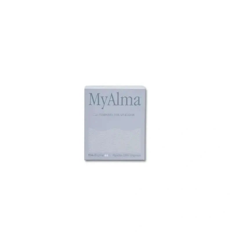 Myalma 100% tampoane din bumbac organic cu aplicator normal , 14 unități