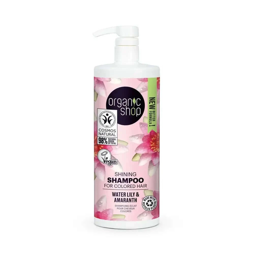 Organic Shop Șampon Shine pentru păr vopsit Nufăr și Amarant, 1000 ml