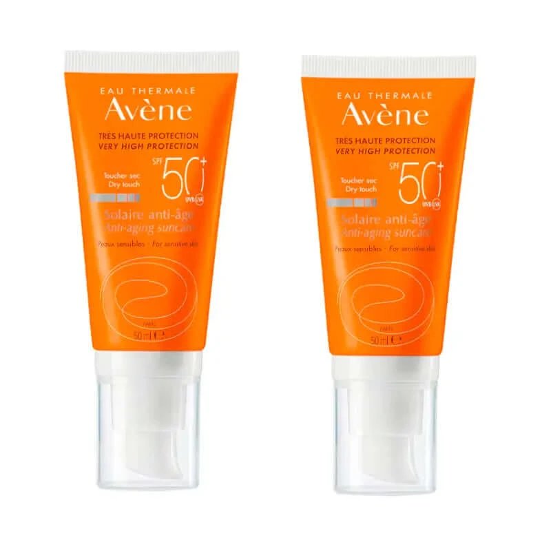 Avène Duplo Sun Cream Spf 50+ Anti-îmbătrânire, 2X50 Ml