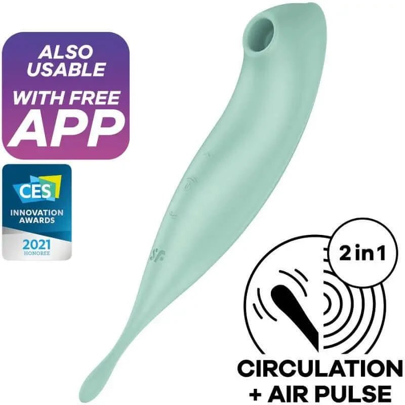 Satisfyer Connect Twirling Pro+ Stimulator & Vibrator App - Verde