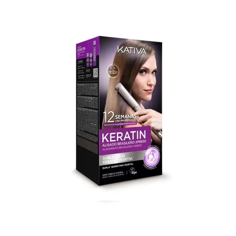 Kativa Keratin Kit Brazilian Straightening Express Veg, 1 buc.