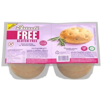Bauli free focaccine rozmarin 4 bucăți 75 g